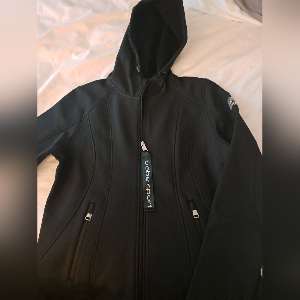 Bebe Sport Black Rhinestone Hoodie